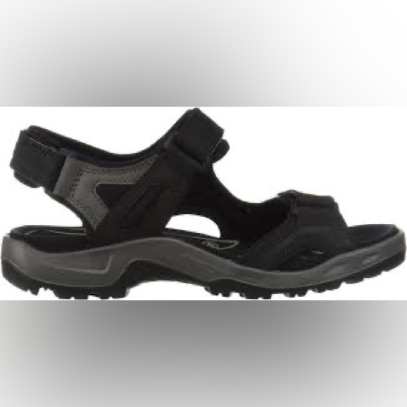 ECCO Men's Offroad Lite 3-Strap Sandal in Black - Picture 3 of 14